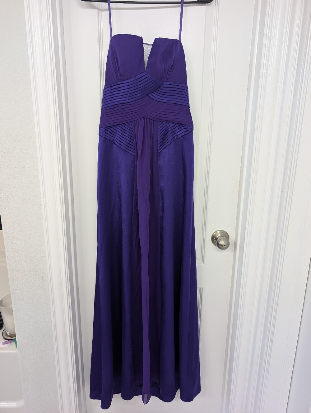BCBGMaxAzria Strapless Purple Formal Dress Size 4